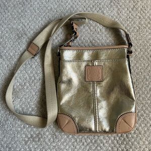 Coach Metallic Gold Crossbody Bag